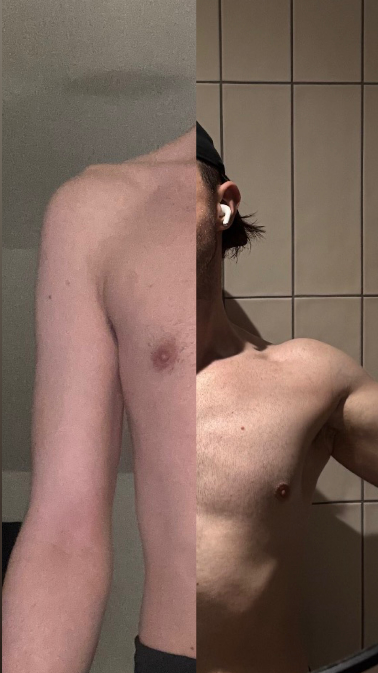 Connor's muscle build