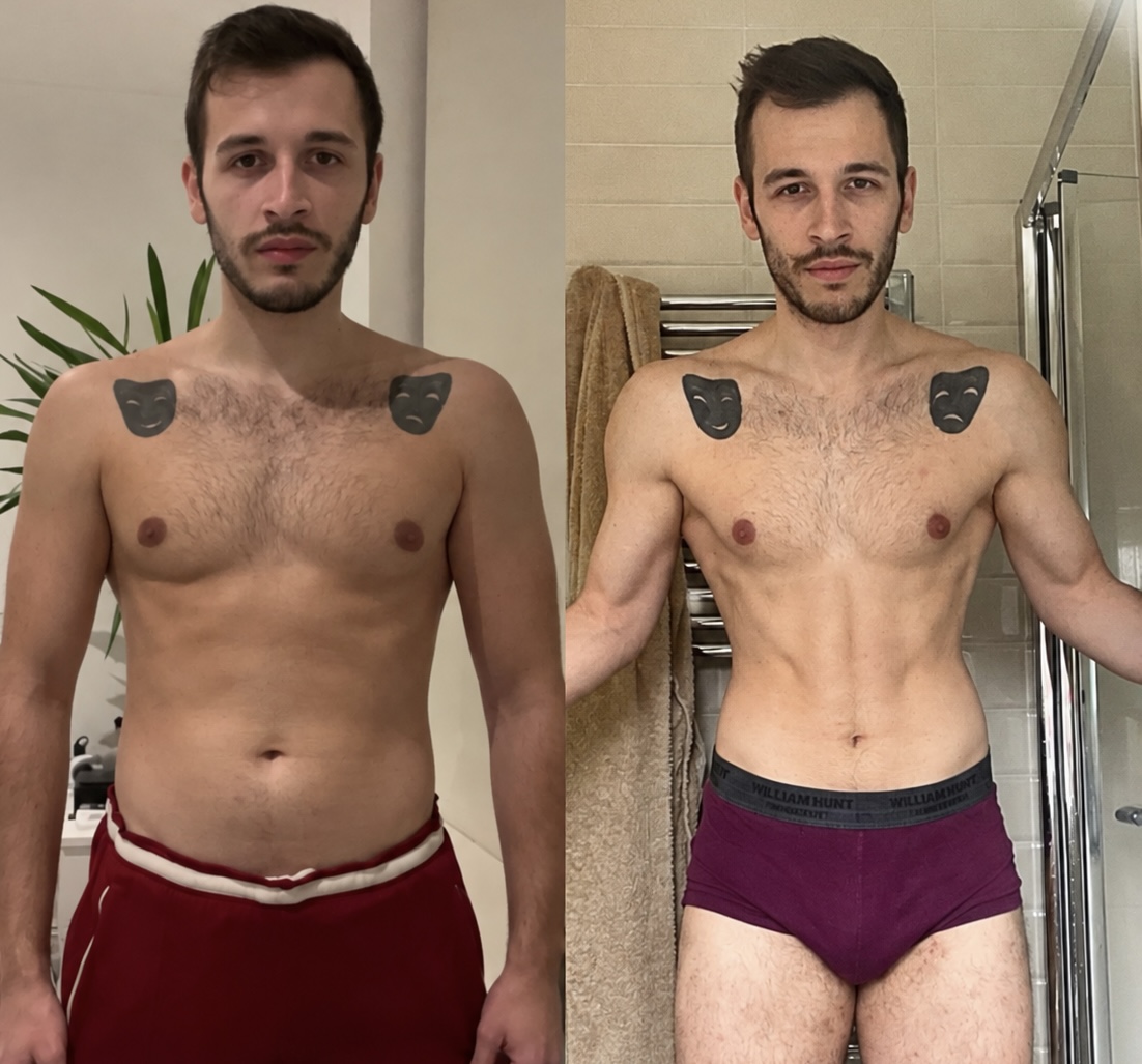Client muscle gain transformation